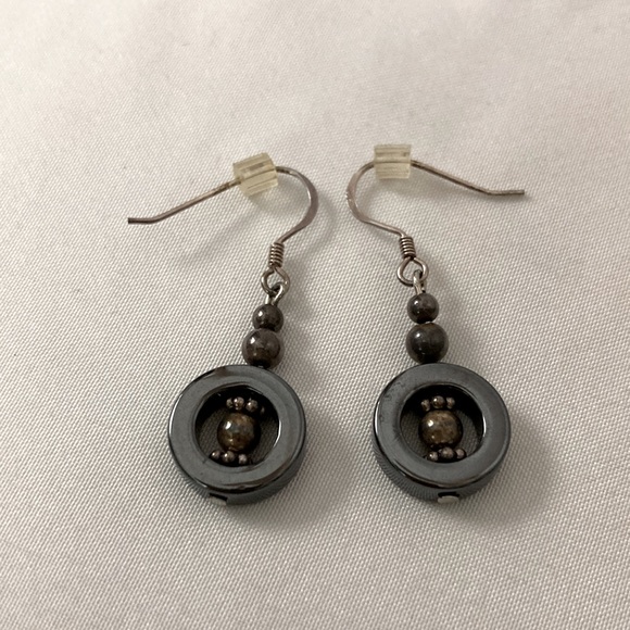 Hematite Beaded Necklace and Earrings Set - Picture 2 of 8